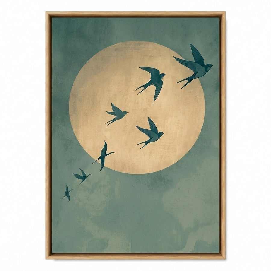 Vogel im Mondlicht