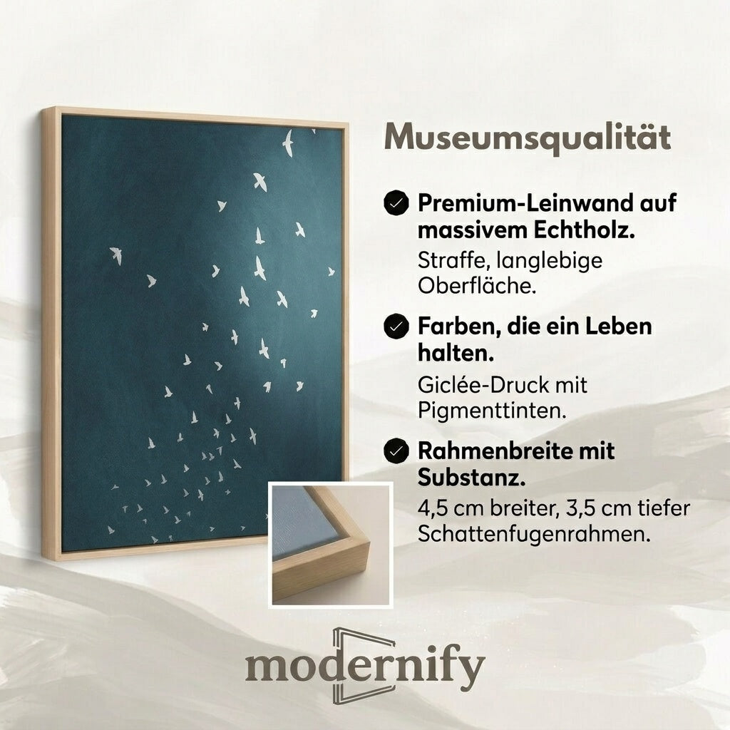 Fliegender Vogelschwarm