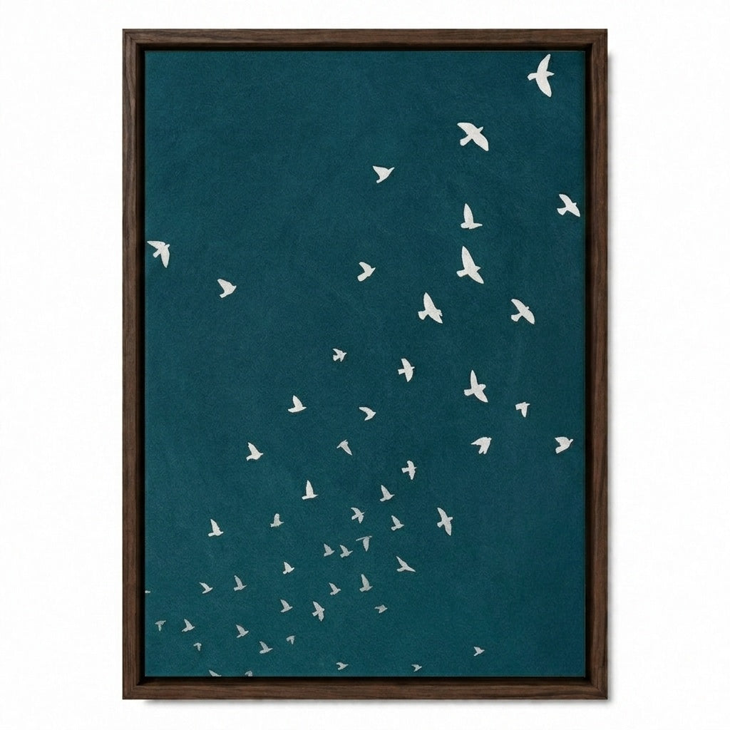 Fliegender Vogelschwarm