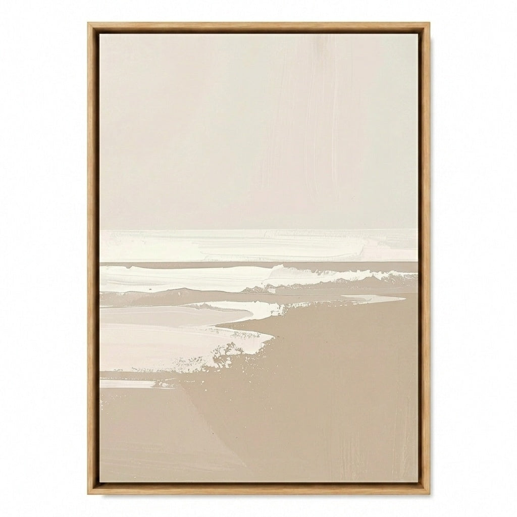 Stiller Strandmoment – gerahmtes Leinwandbild Modernify