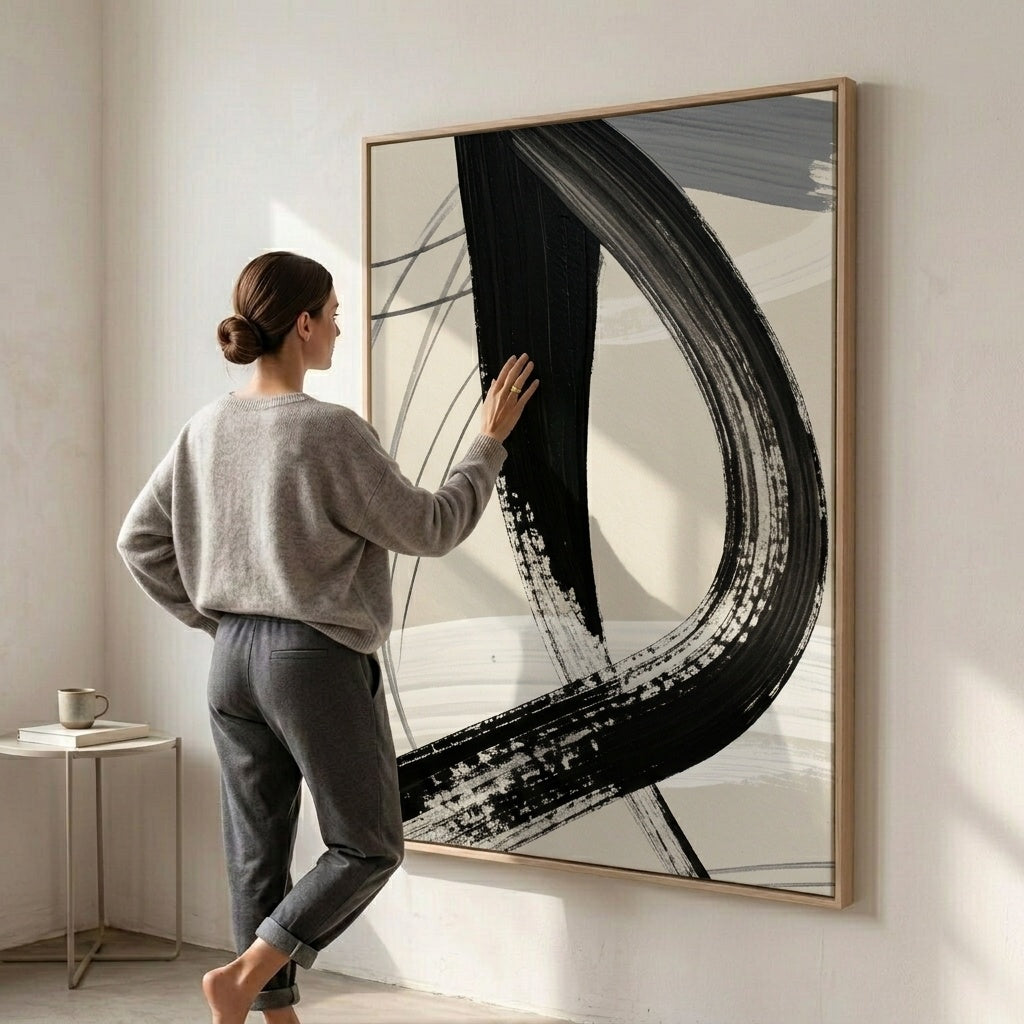 Schwarze Linienkunst