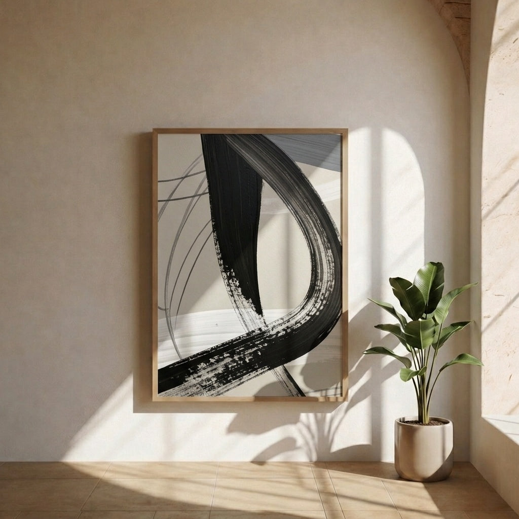 Schwarze Linienkunst