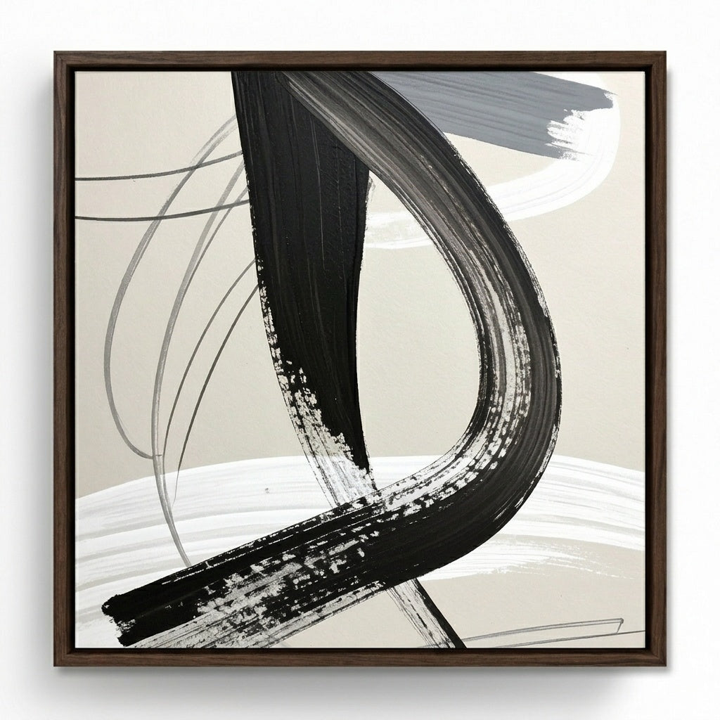 Schwarze Linienkunst