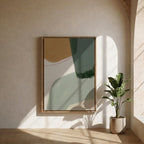Aquarellkunst in Farbe – gerahmtes Leinwandbild Modernify