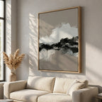 Tusche und Aquarell – gerahmtes Leinwandbild Modernify