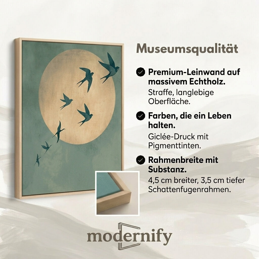 Vogel im Mondlicht