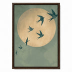 Vogel im Mondlicht