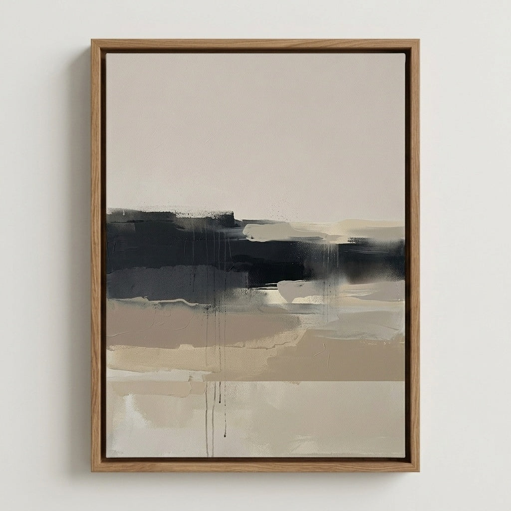 Abstrakte Naturlandschaft – gerahmtes Leinwandbild Modernify