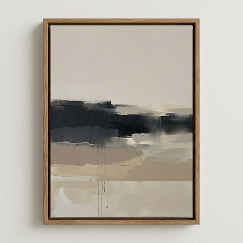 Abstrakte Naturlandschaft – gerahmtes Leinwandbild Modernify