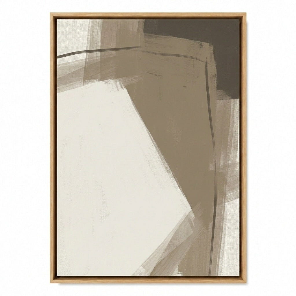 Geometrische Abstraktion – gerahmtes Leinwandbild Modernify