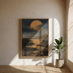 Dramatische Mondlandschaft – gerahmtes Leinwandbild Modernify